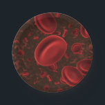 Assiettes En Carton Cellules de sang rouges<br><div class="desc">Un arrière - plan de globules rouges. Ce design semble vraiment efficace sur ces Plaques de Papier</div>
