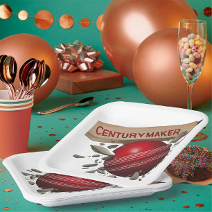 Assiettes En Carton Century Maker Cricket Bat et Ball Sports