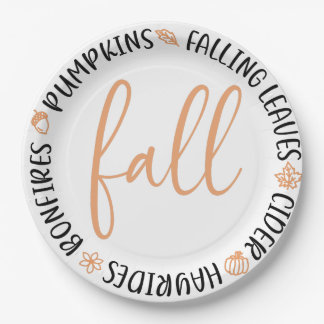 Assiettes En Carton Cercle d'automne