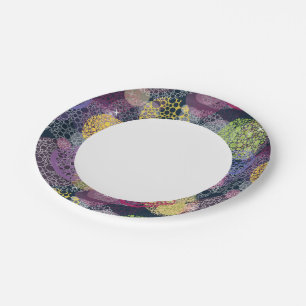 Assiettes En Carton Cercle de points Polka de la Cute Abstraite
