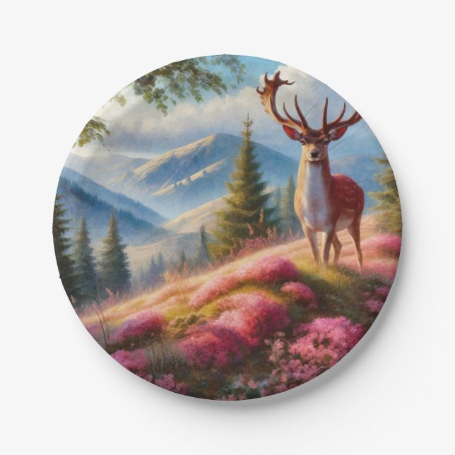 Assiettes En Carton Cerf 1 (Devant)