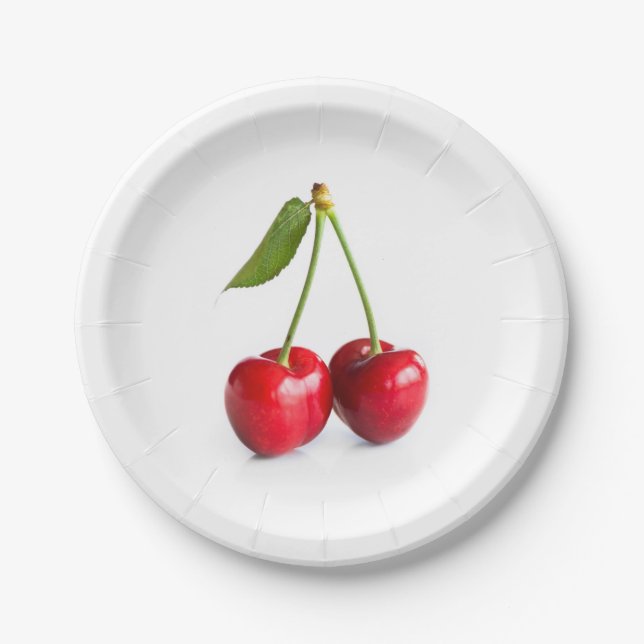 Assiettes En Carton Cerise douce (Devant)