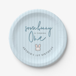 Assiettes En Carton Certains Bunny a un an 1ère fête d'anniversaire