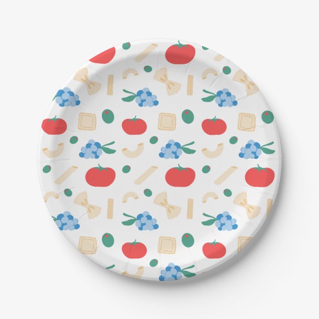 Assiettes En Carton C'est Amore Fête des Pâtes Enterrement de Vie de J (Devant)