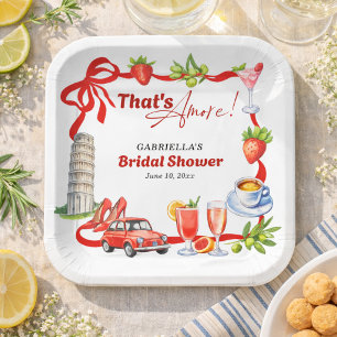 Assiettes En Carton C'est Amore Mariage Champêtre Italien