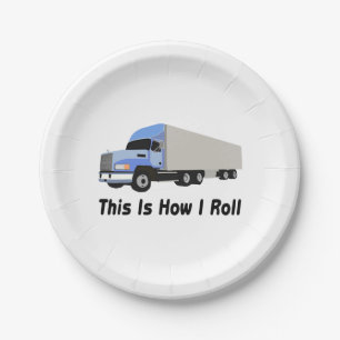 Assiettes En Carton C'est comment je roule semi le camion