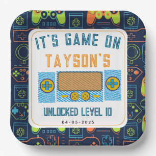 Assiettes En Carton C'est Game On – Fête d'anniversaire de jeu vidéo