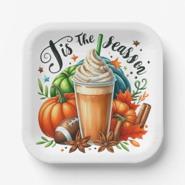 Assiettes En Carton C'est la saison (Recto)