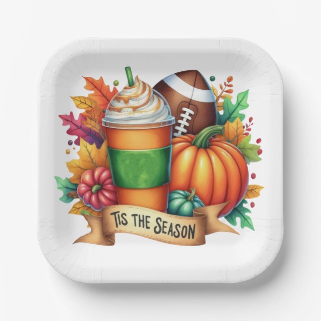 Assiettes En Carton C'est la saison (Recto)