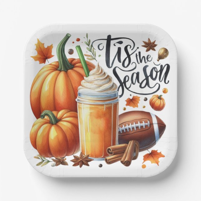 Assiettes En Carton C'est la saison (Recto)