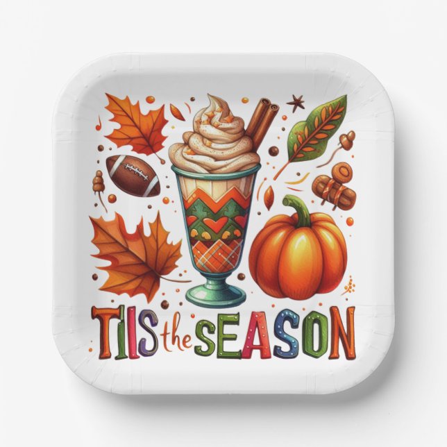 Assiettes En Carton C'est la saison (Recto)