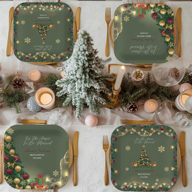 Assiettes En Carton C'est la Saison de se Marier Shower Mariée  Papier (Créateur téléchargé)