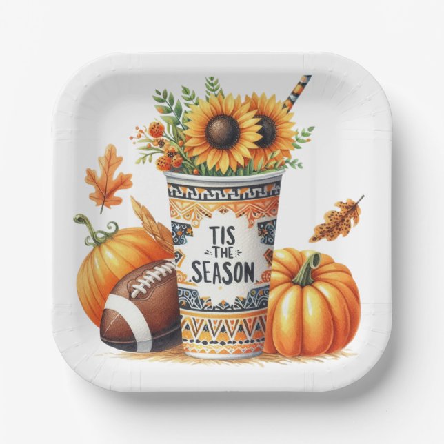 Assiettes En Carton C'est la saison Plaques de papier (Recto)