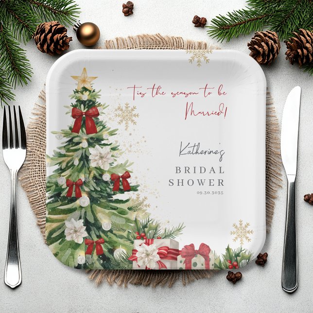 Assiettes En Carton C'est la saison pour être marié Fête des mariées d (Créateur téléchargé)