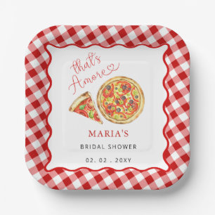 Assiettes En Carton C'est l'amour Fête de pizza italienne Enterrement 