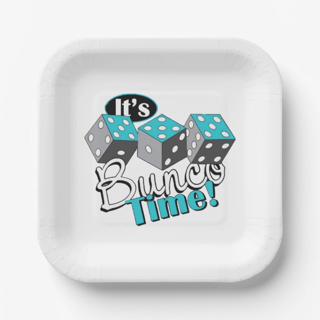 Assiettes En Carton C'est l'heure de Bunco ! (Recto)