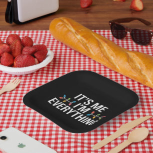 Assiettes En Carton C'est Moi Je Suis Tout La Famille Noël Vêtements A