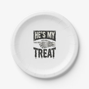 Assiettes En Carton C'est mon squelette à la main de la fête d'Hallowe