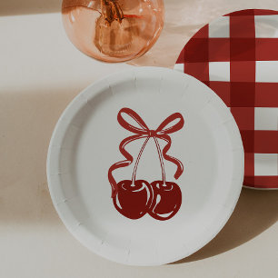 Assiettes En Carton C'est notre petite cerise sur le gâteau pour les f