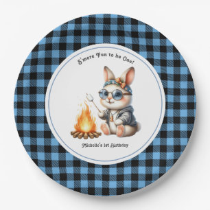 Assiettes En Carton "C'est plus amusant d'être un!" Lapin Camping 1er