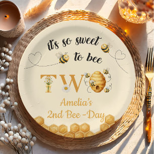 Assiettes En Carton C'est si doux d'être pour un 2e anniversaire