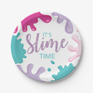 Assiettes En Carton C'est Slime Time Slime Birthday Party Plates