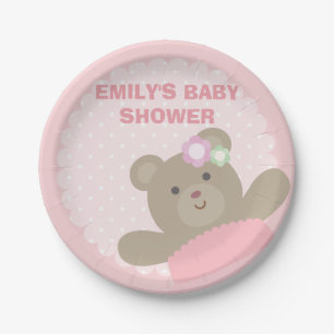Assiettes En Carton C'est un baby shower rose élégant mignon de CUB