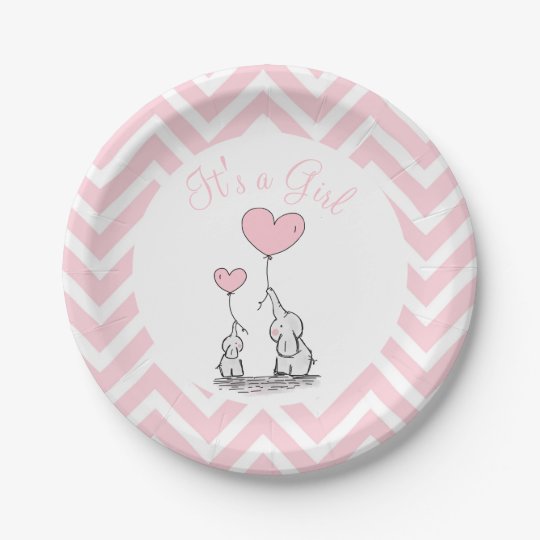 Assiettes En Carton C Est Un Elephant De Bebe Pastel Avec Une Coutume Zazzle Fr