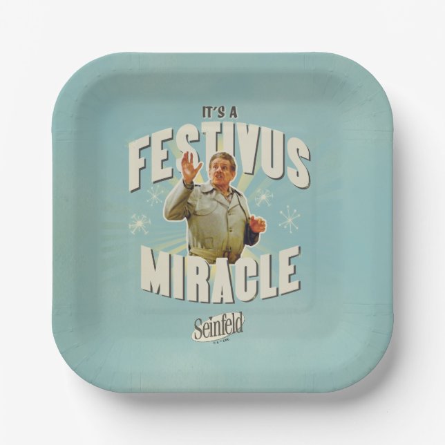 Assiettes En Carton C'est un Miracle de Festivus (Recto)