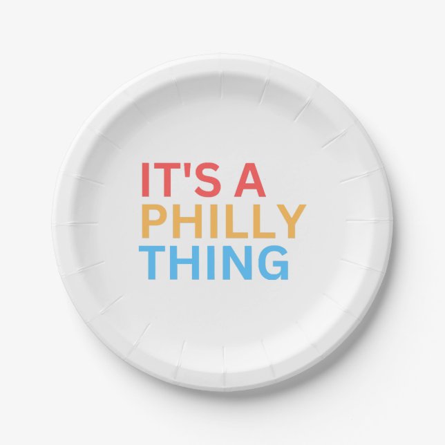 ASSIETTES EN CARTON C'EST UNE CHOSE PHILLY (Devant)
