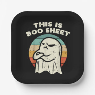 Assiettes En Carton C'est une feuille de fantôme Boo 