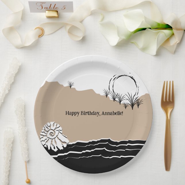 Assiettes En Carton C'est une plage Anniversaire Plaques papier (Mariage)