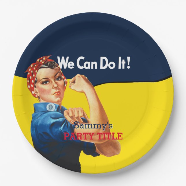 Assiettes En Carton C'est votre coutume Rosie que la partie (Devant)