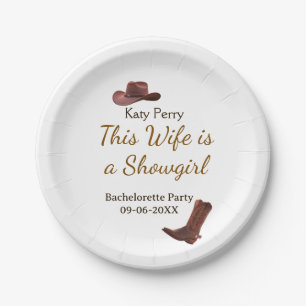 Assiettes En Carton Cette épouse est un nom de fête de bachelorette de
