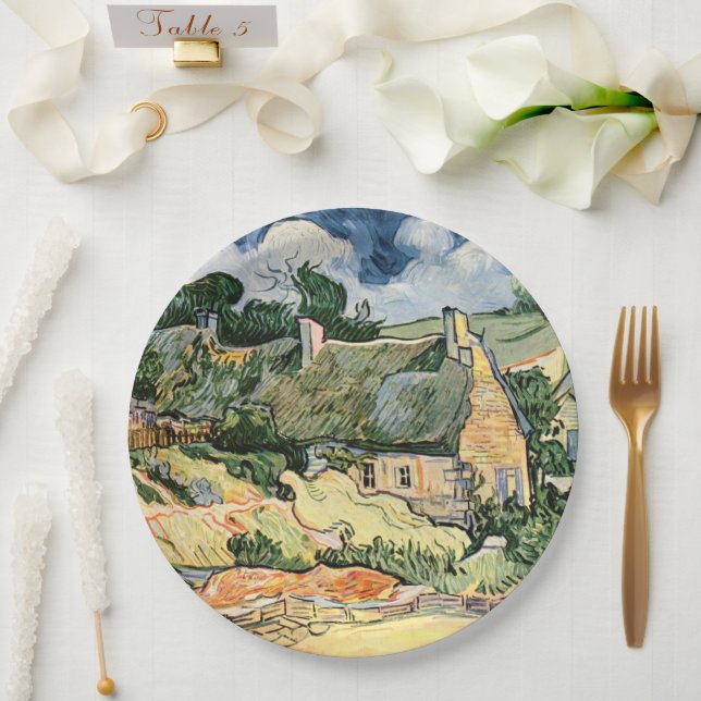 Assiettes En Carton Chalets à Cordevill Vincent van Gogh (Mariage)