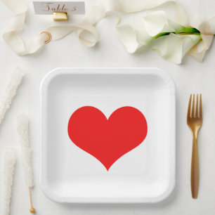 Assiettes En Carton Chaleur rouge Mariage Anniversaire Baby shower Bla