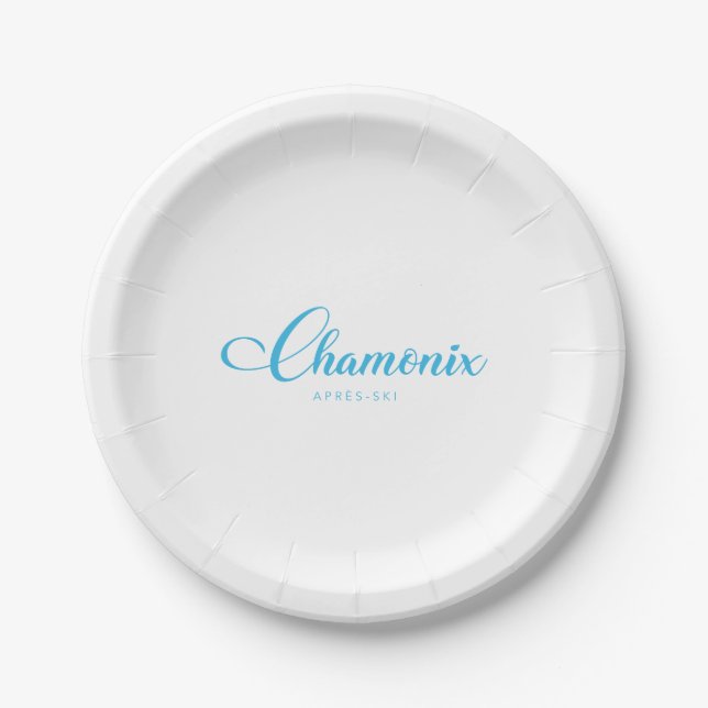Assiettes En Carton CHAMONIX Apres-Ski (Devant)