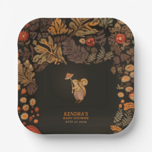 Assiettes En Carton Champignons Baby shower animal du bois