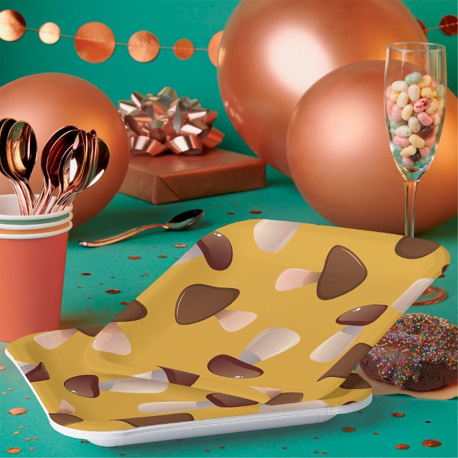 Assiettes En Carton Champignons Brown (Créateur téléchargé)