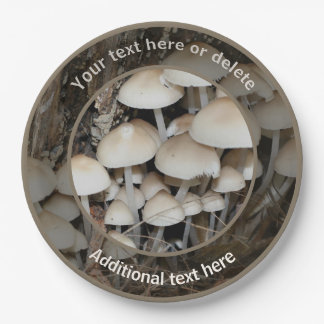 Assiettes En Carton Champignons sauvages Nature Fête personnalisée