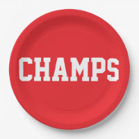 CHAMPS Amusant Sportif Texte Blanc Sur Fond Rouge 