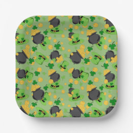 Assiettes En Carton Chance de cutesy pour plaque de papier irlandaise