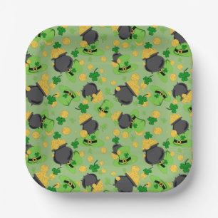 Assiettes En Carton Chance de cutesy pour plaque de papier irlandaise