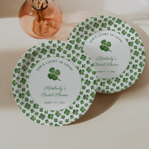 Assiettes En Carton Chanceux en amour Fête de mariage Saint-Patrick