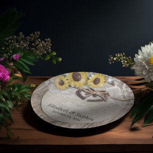 Assiettes En Carton Chandails Burlap Lace Wedding shower