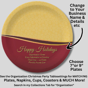 Assiettes En Carton Changer tout le texte Organisation 20xx Noël Fête