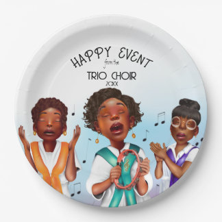 Assiettes En Carton Chanteur afro-américain