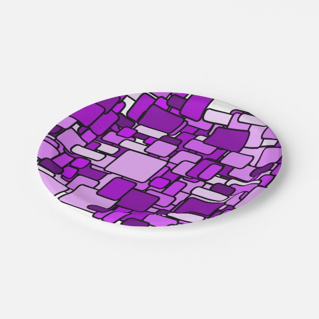 Assiettes En Carton Chaos rose (Angle)