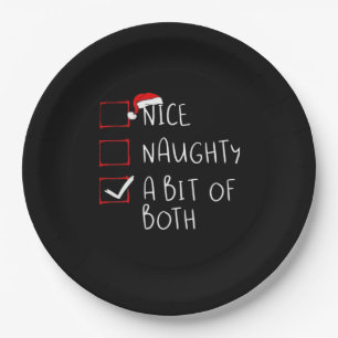 Assiettes En Carton Chapeau de Père Noël mignon vilain humour ambiance