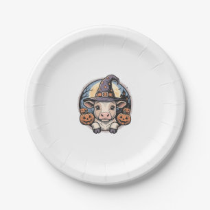 Assiettes En Carton Chapeau de sorcière de veau de Halloween mignon Gr